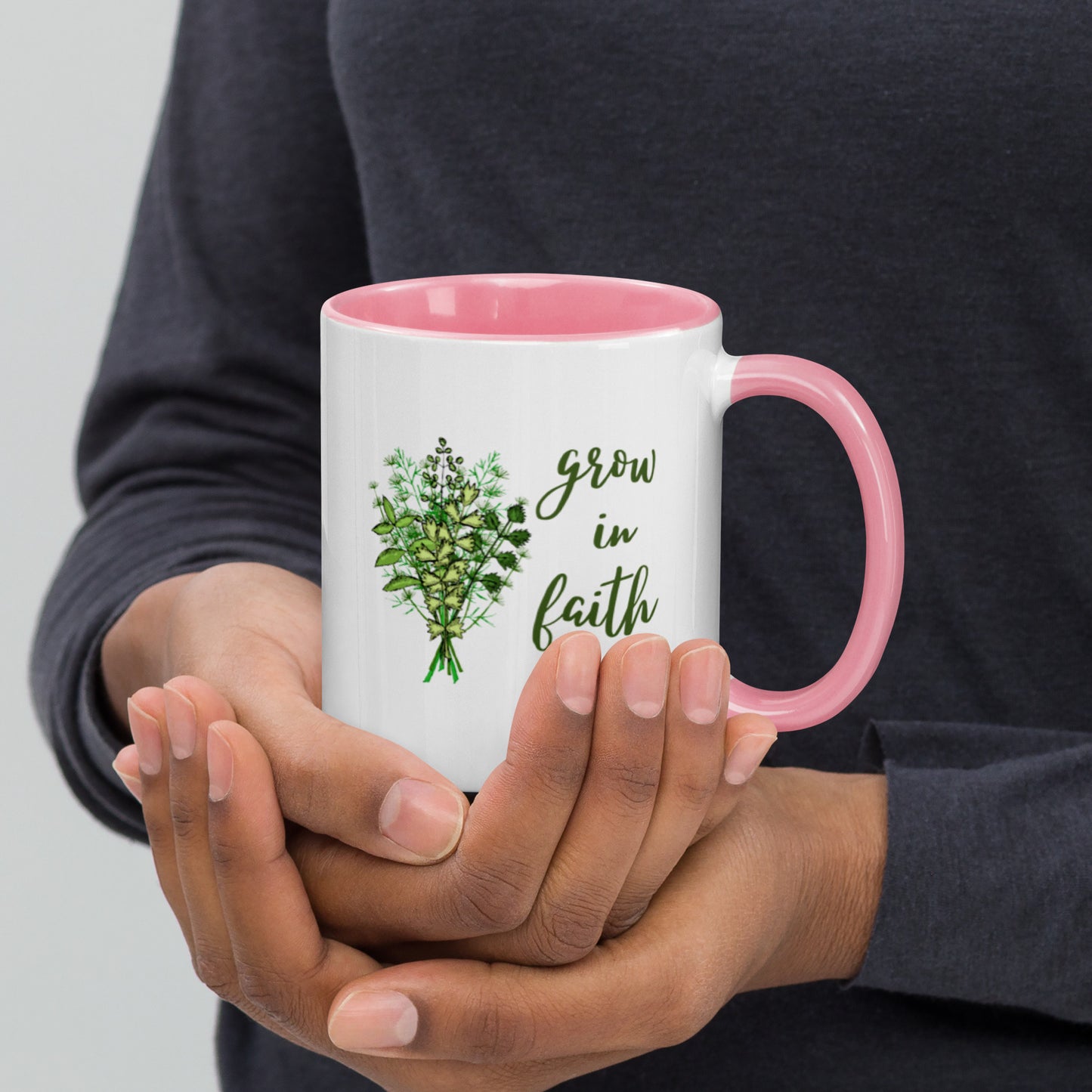 Grow In Faith Mug with Color Inside