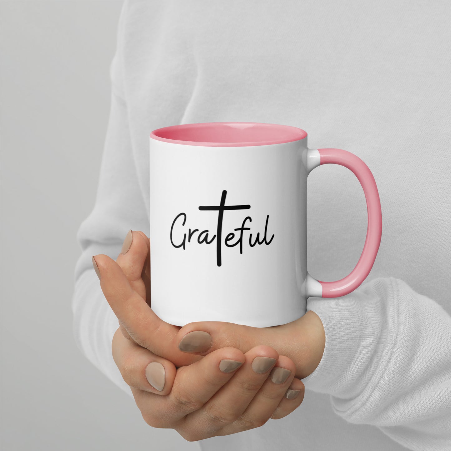 Grateful Mug with Color Inside