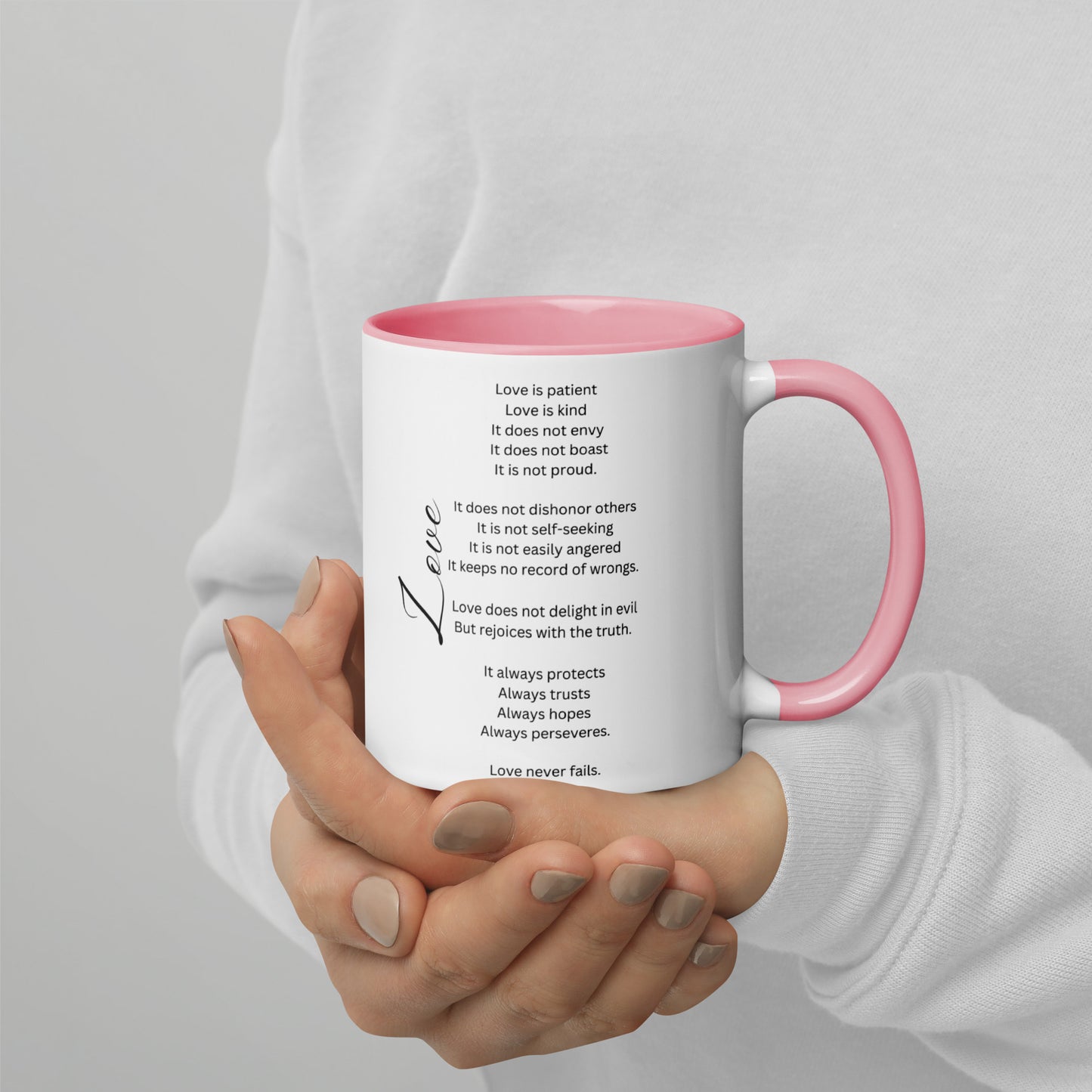 Love Is Patient Mug with Color Inside