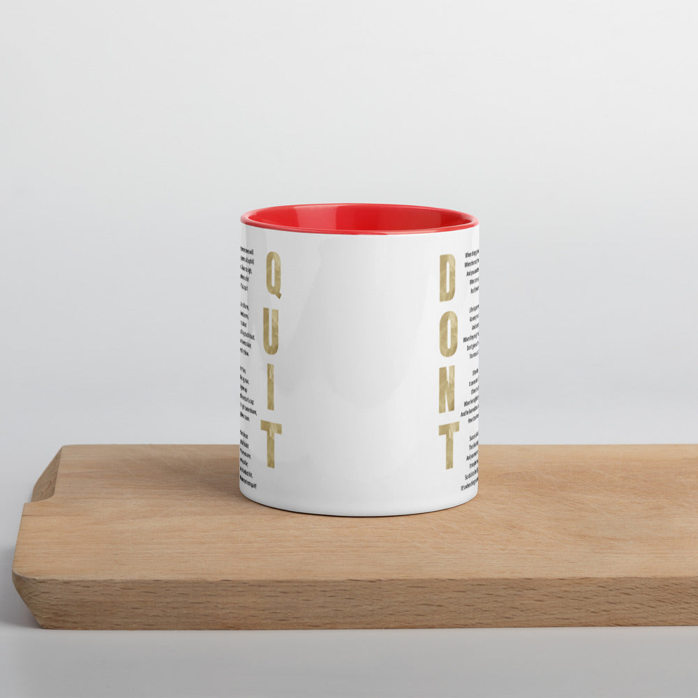 Don't Quit Edgar Guest Poem  Self Confidence Two-Tone Coffee Mug