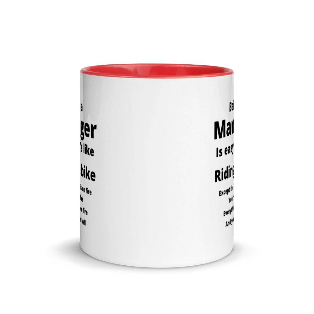 Manager Mug, with Color Inside, Being A Manager Is Easy, Ideal Gift For, Managers, Team Manager, Case Manager Gifts, Best Manager Gifts