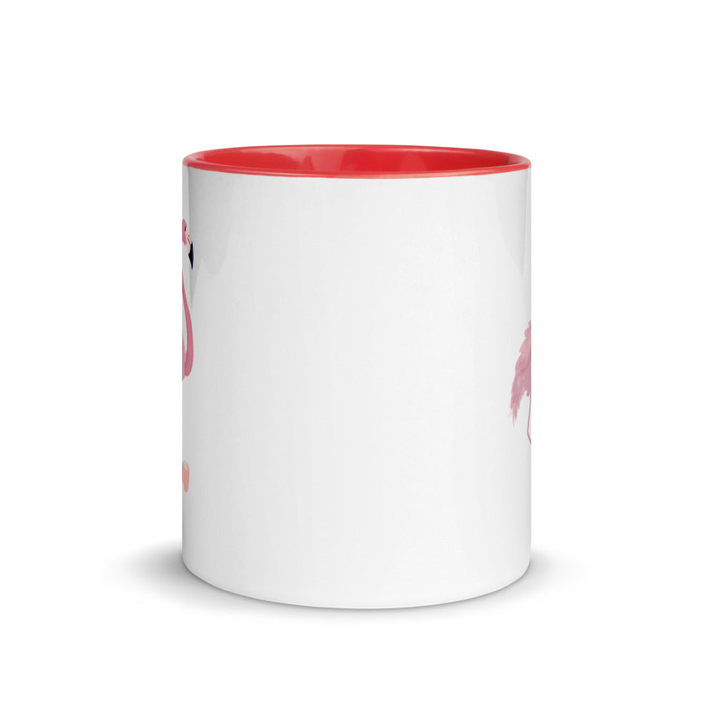 Flamingo Themed Gifts - Flamingo With Coffee Mug