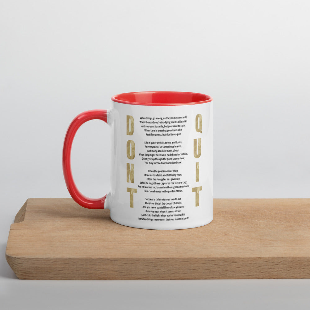 Don't Quit Edgar Guest Poem  Self Confidence Two-Tone Coffee Mug