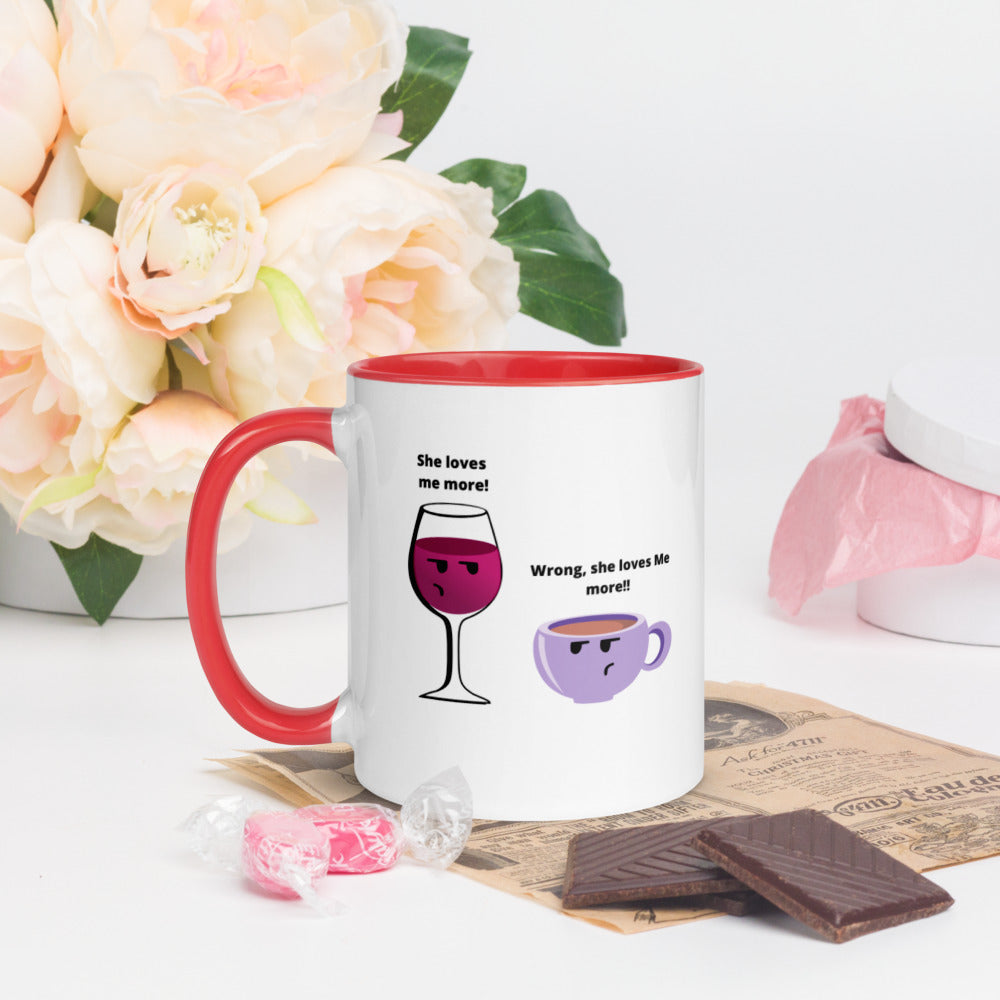 Wine And Coffee Mug, Wine Lover Gift, Coffee Lover, Coffee Gift, Wine Gifts, Wine Vs Coffee, Love Coffee, Love Wine, Wine Drinker Gift, Two Tone