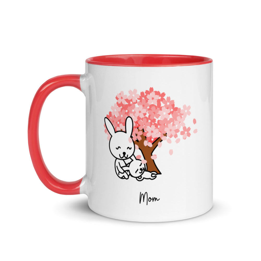 Mother Gift - Personalised Cherry Blossom & Bunny Mug