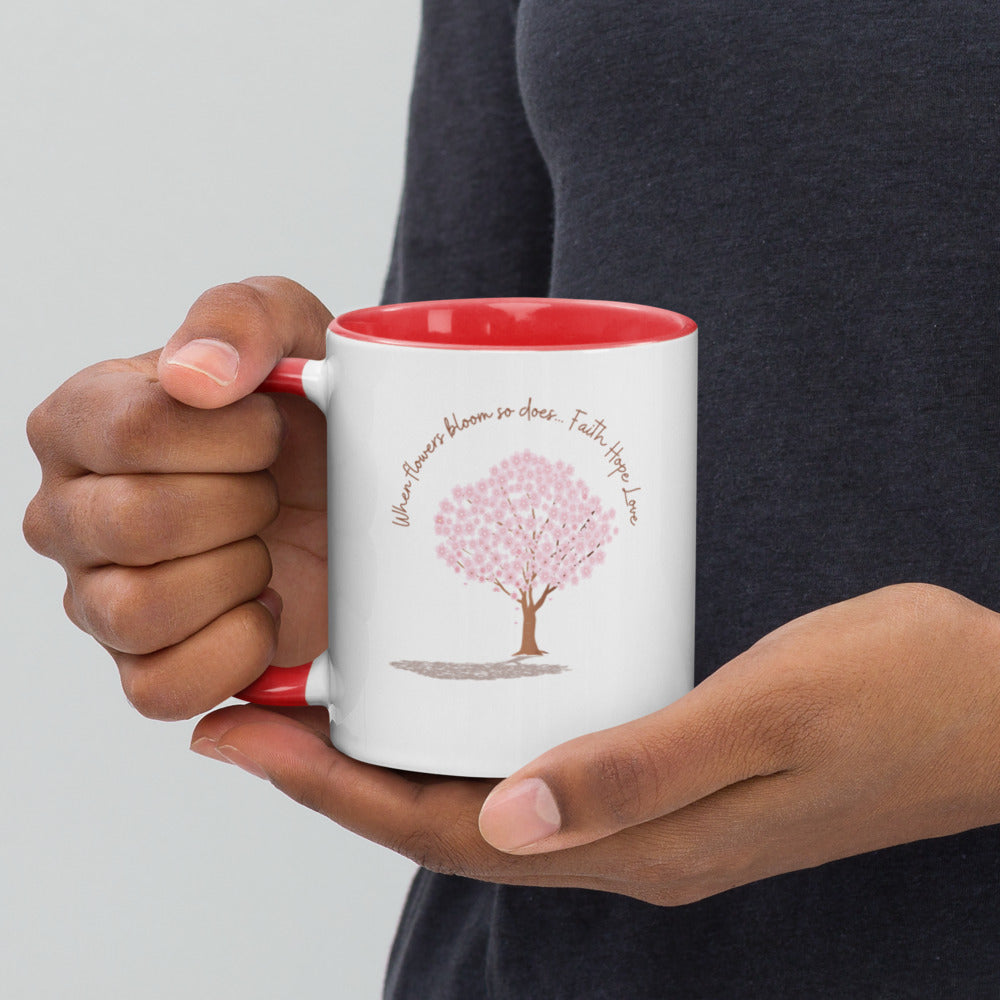 Cherry Blossom Gift - Personalised Mug With Sweet Inspirational Quote