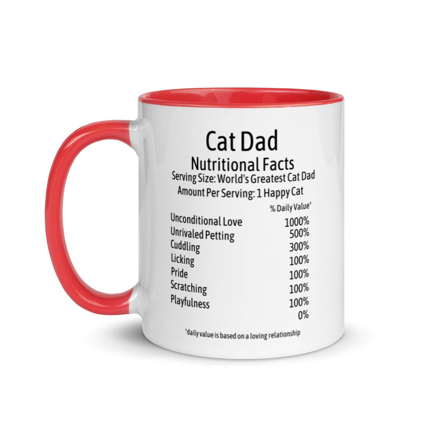 Cat Dad Mug with Color Inside