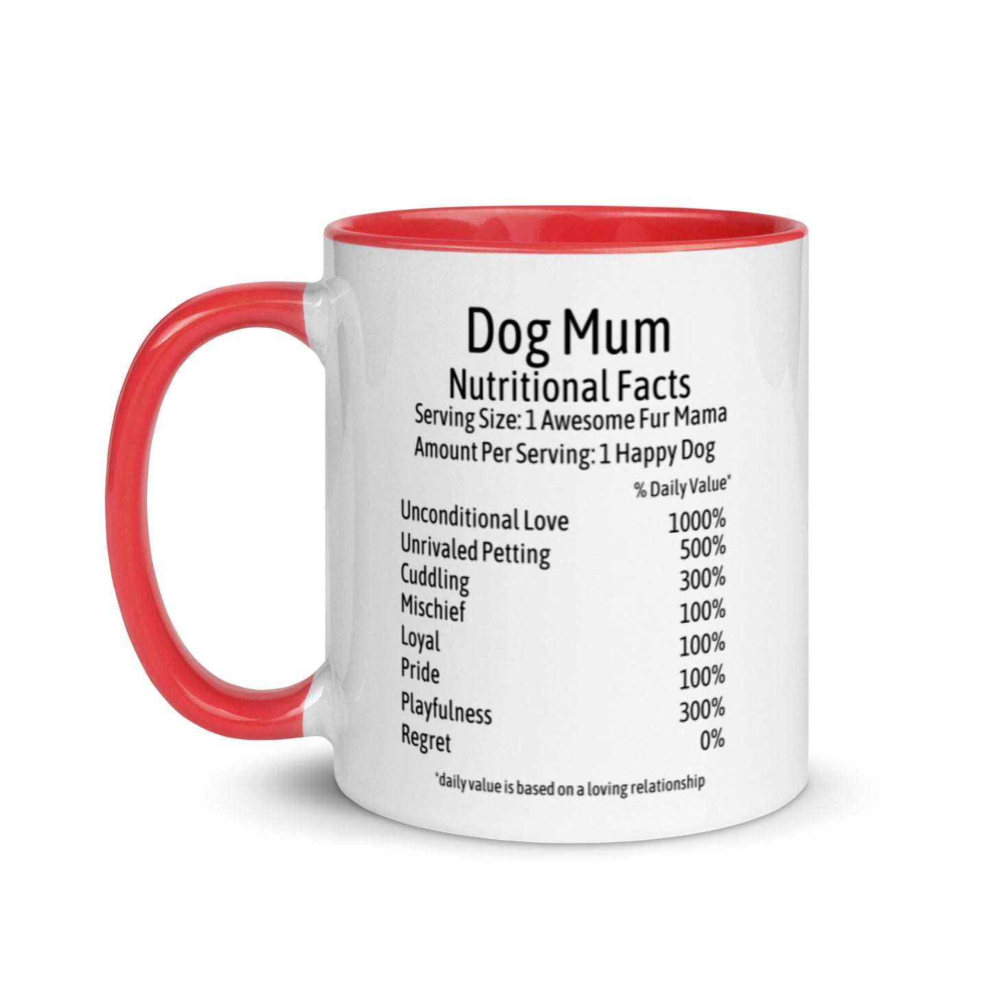 Dog Mum Mug with Color Inside