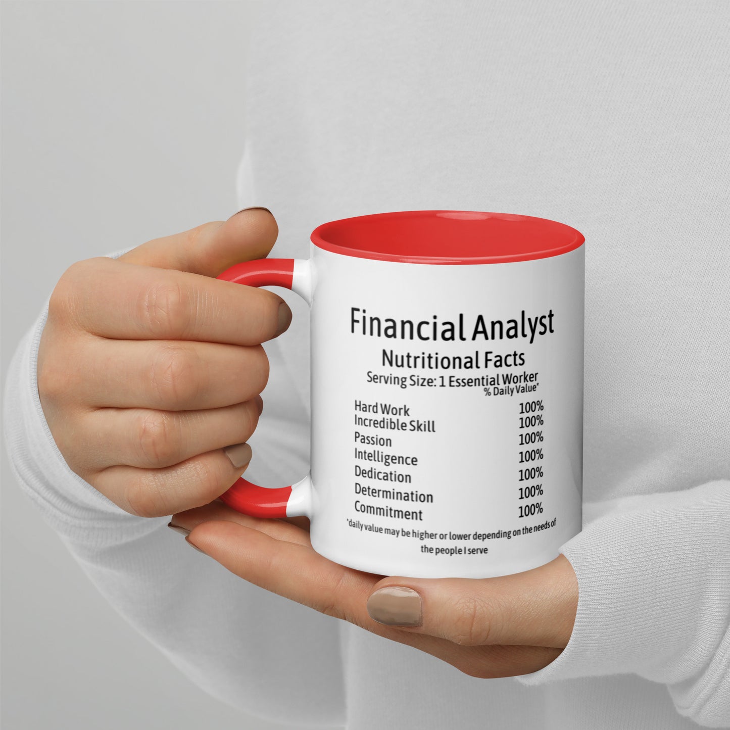 Financial Analyst Mug with Color Inside