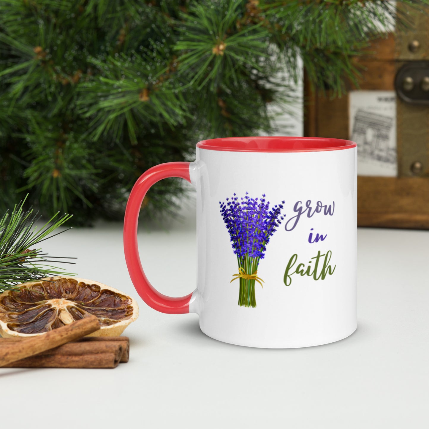 Grow In Faith Mug with Color Inside