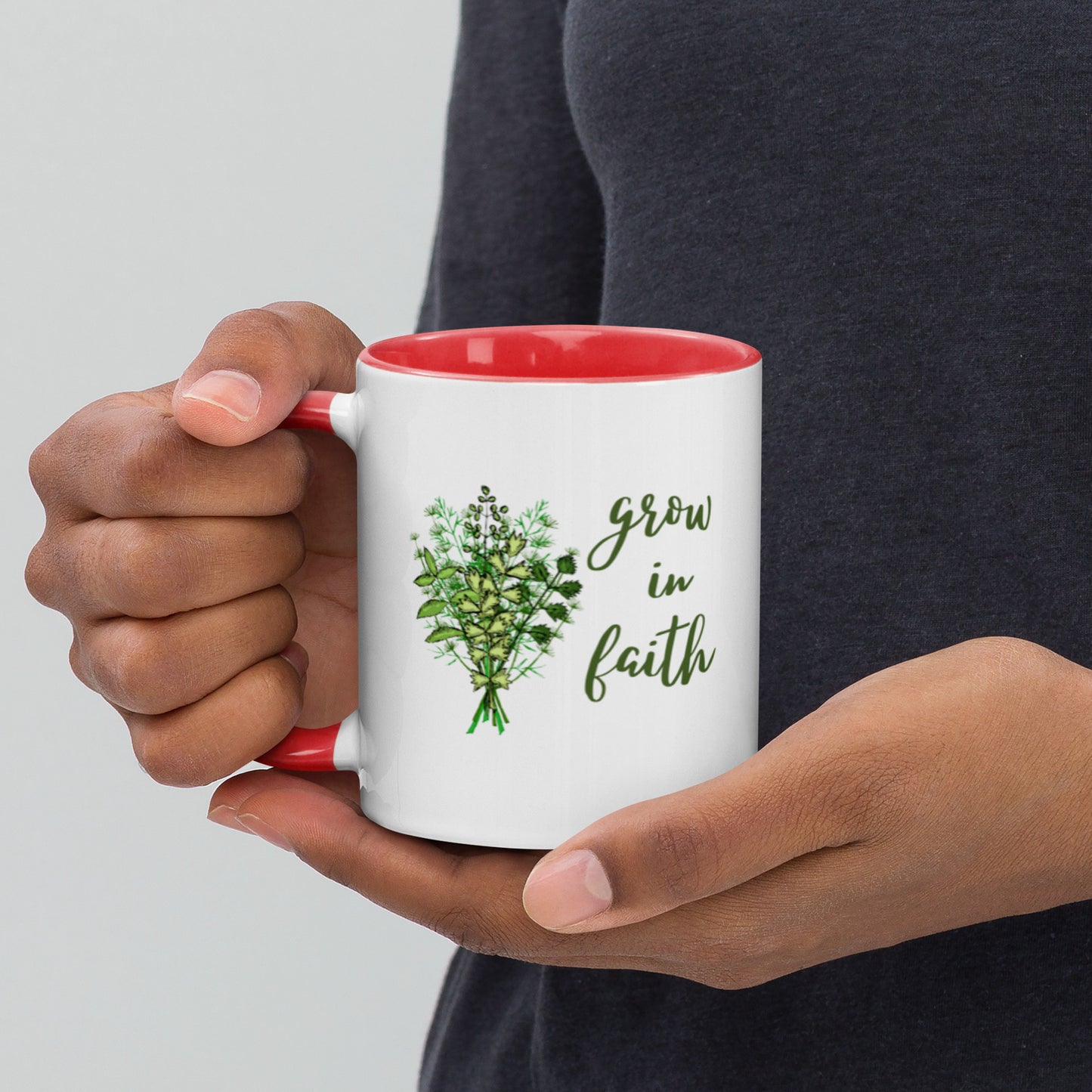Grow In Faith Mug with Color Inside