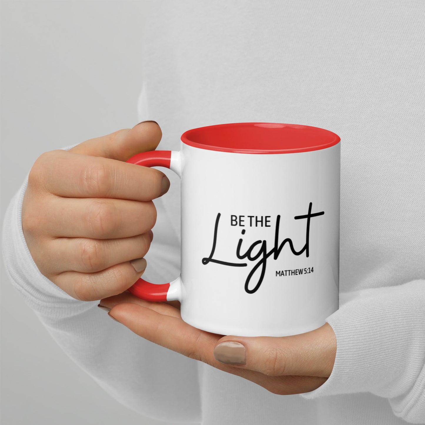 Matthew 5:14 Be The Light Mug with Color Inside