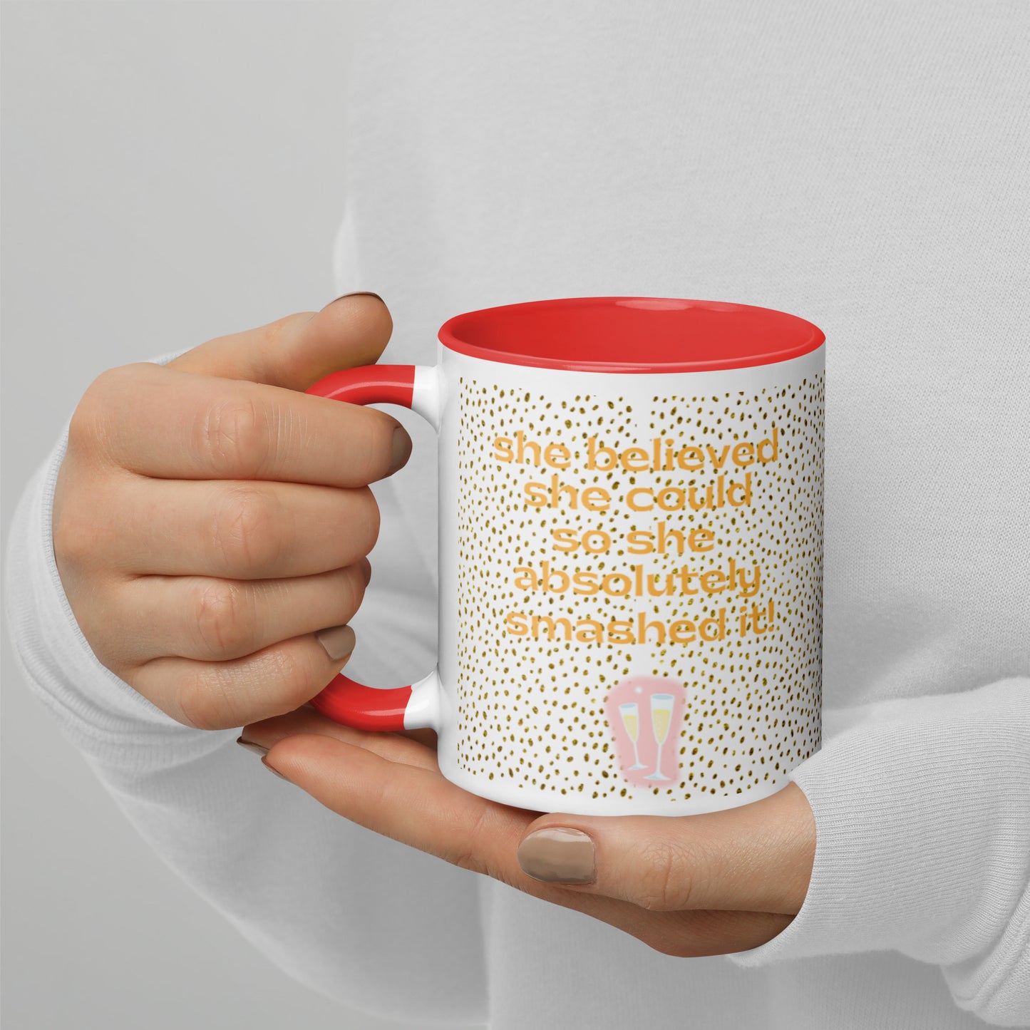 She Believed She Could So She Mug with Color Inside