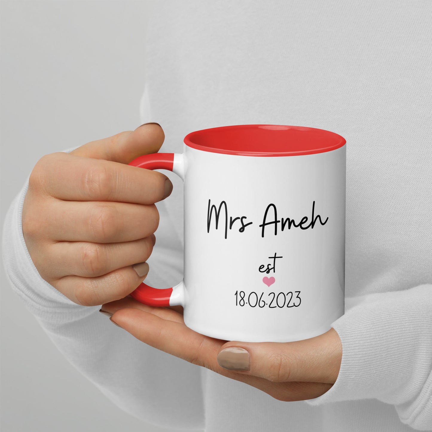 Personalised Mrs Mug Two Tone