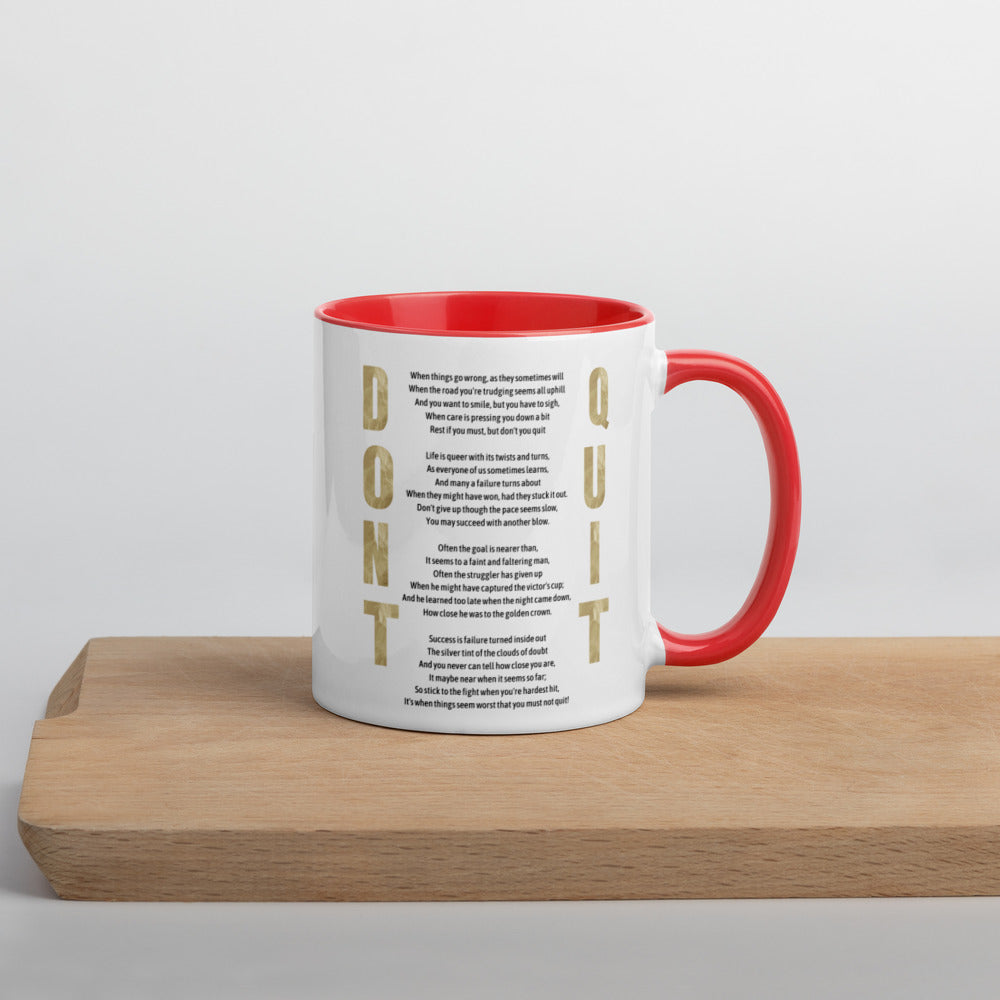 Don't Quit Edgar Guest Poem  Self Confidence Two-Tone Coffee Mug