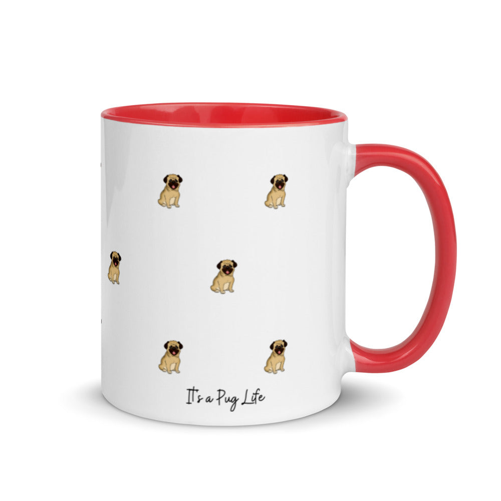 Pug Life, Pug Life Mug, Two Tone Coffee Mug, Perfect Gift For A Dog Lover, Coffee Lover