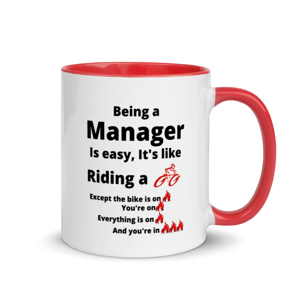Manager Mug, with Color Inside, Being A Manager Is Easy, Ideal Gift For, Managers, Team Manager, Case Manager Gifts, Best Manager Gifts