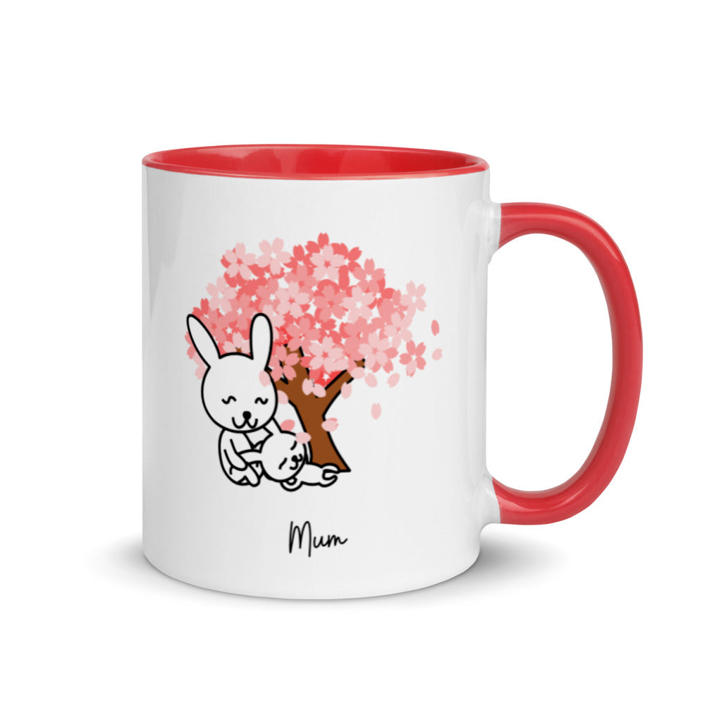 Mother Gift - Personalised Cherry Blossom & Bunny Mug