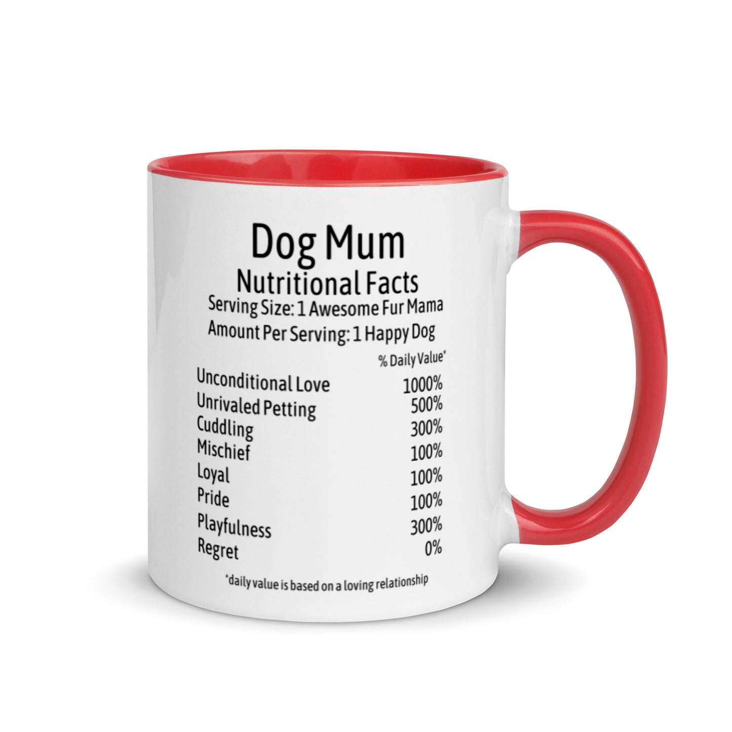 Dog Mum Mug with Color Inside