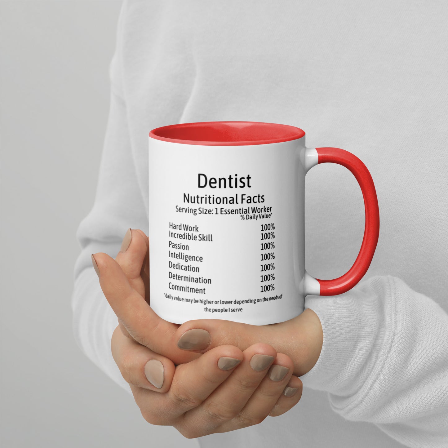 Dentist Mug with Color Inside Essential Worker Gifts