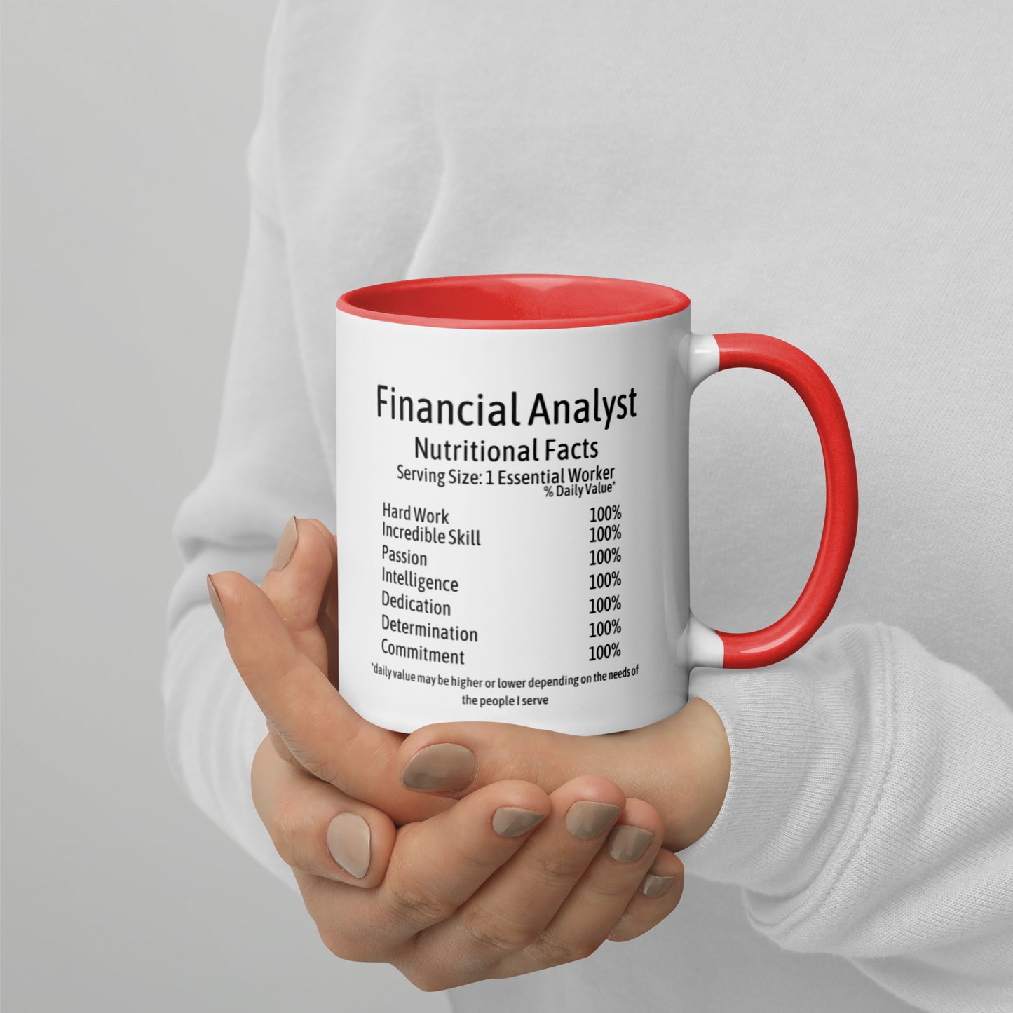 Financial Analyst Mug with Color Inside