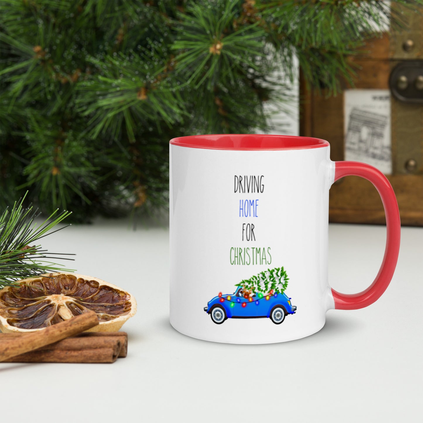 Driving Home For Christmas Mug Two Tone