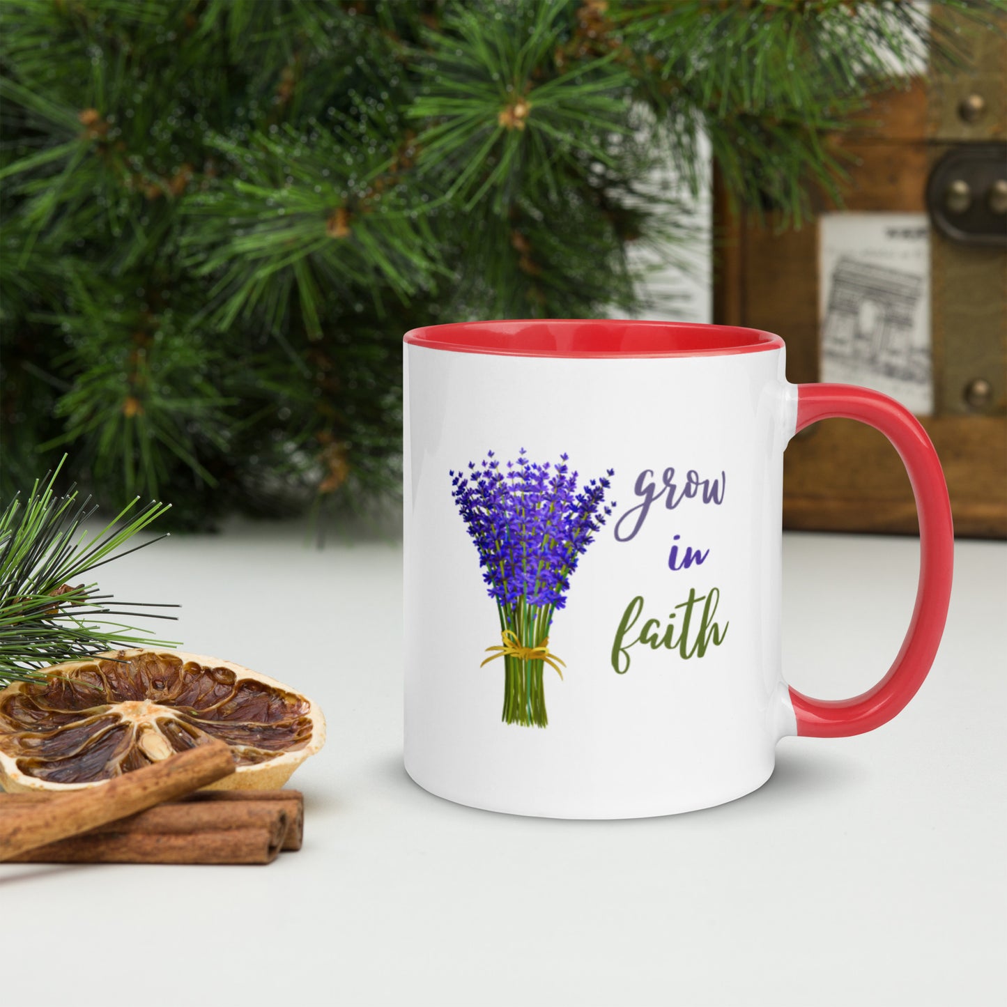 Grow In Faith Mug with Color Inside
