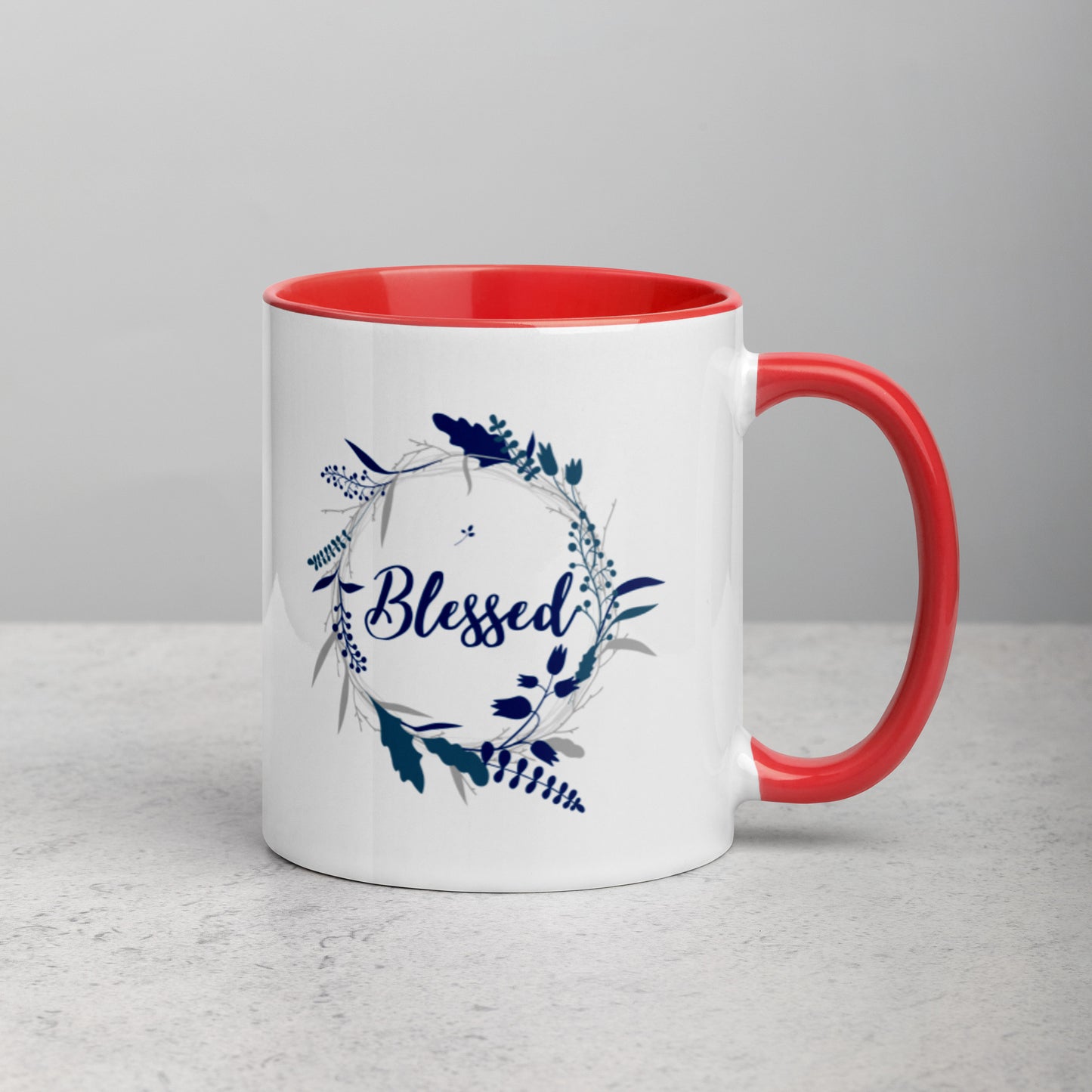 Blessed Mug with Color Inside