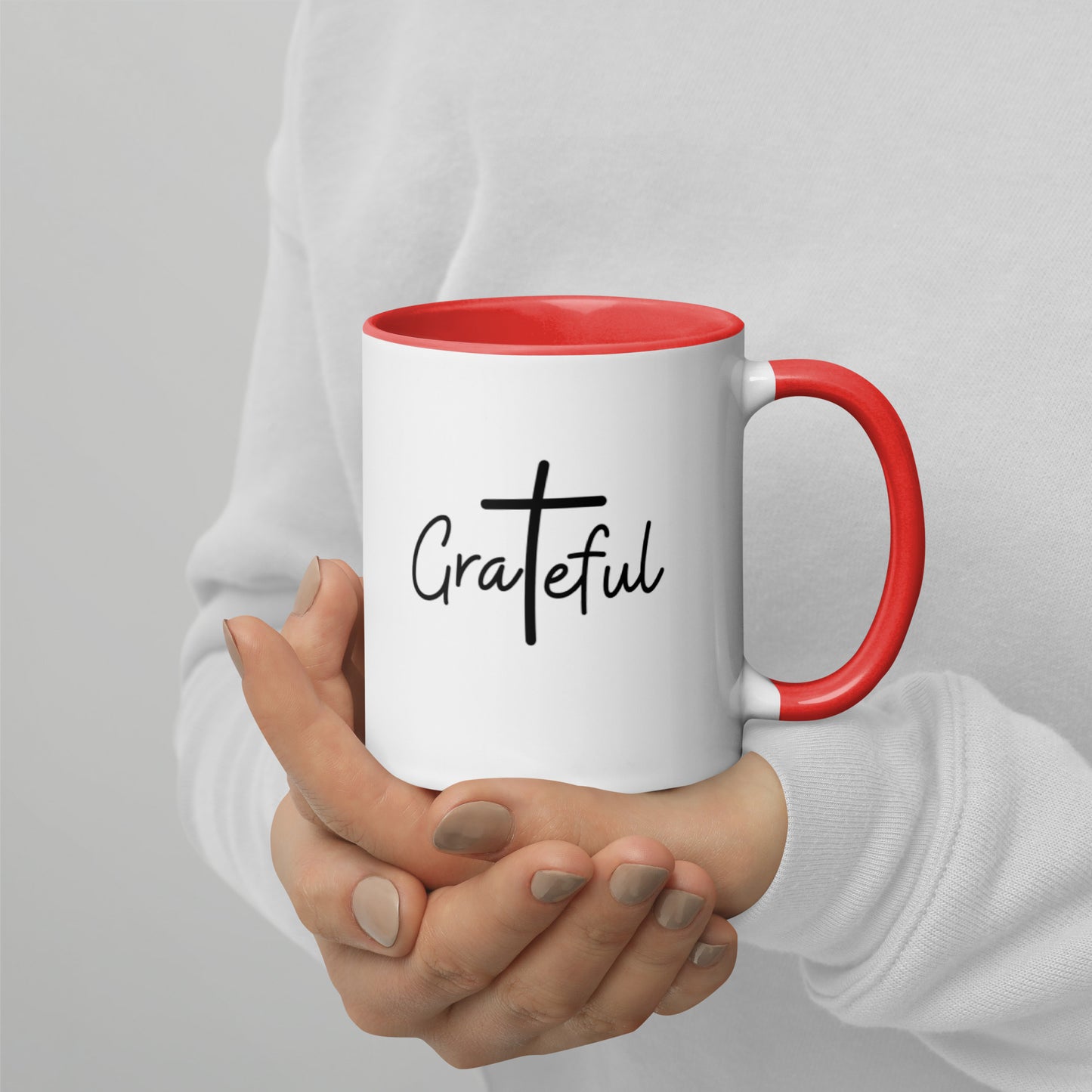 Grateful Mug with Color Inside