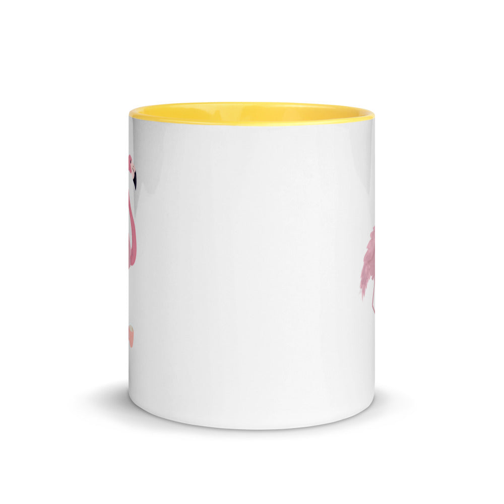 Flamingo Themed Gifts - Flamingo With Coffee Mug
