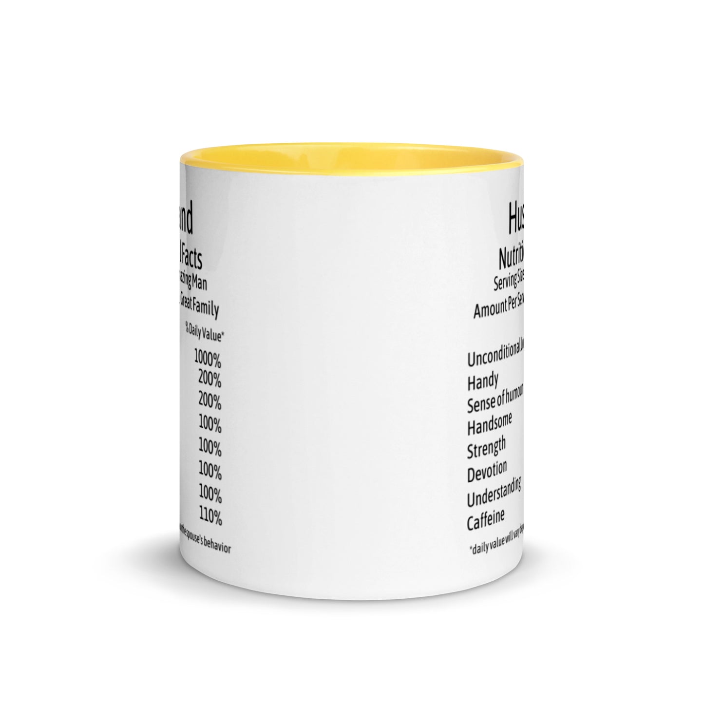 Husband Mug Two Tone Nutrition facts