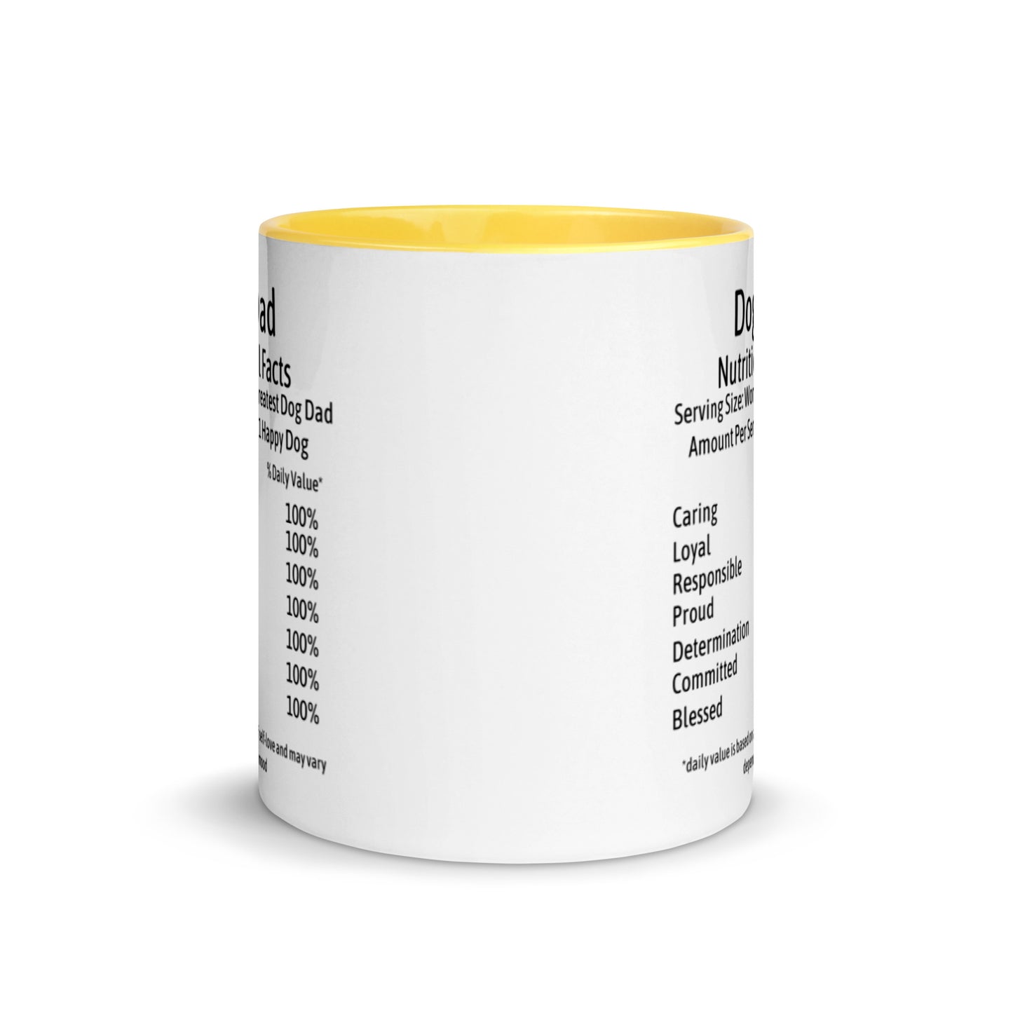 Dog Dad Mug with Color Inside