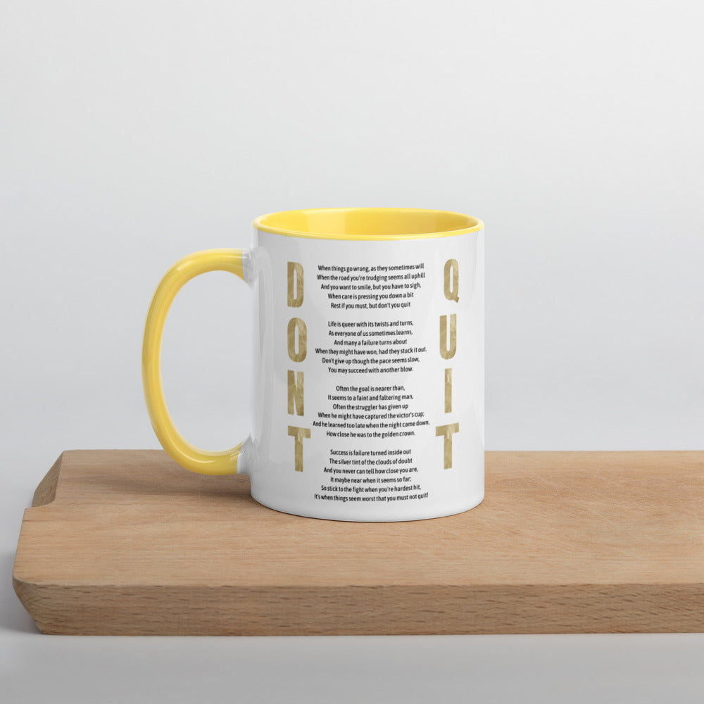 Don't Quit Edgar Guest Poem  Self Confidence Two-Tone Coffee Mug