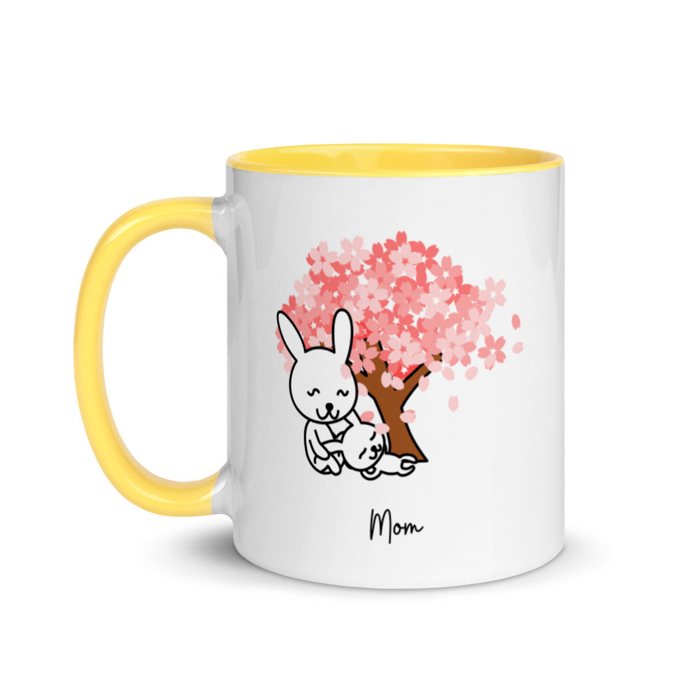 Mother Gift - Personalised Cherry Blossom & Bunny Mug