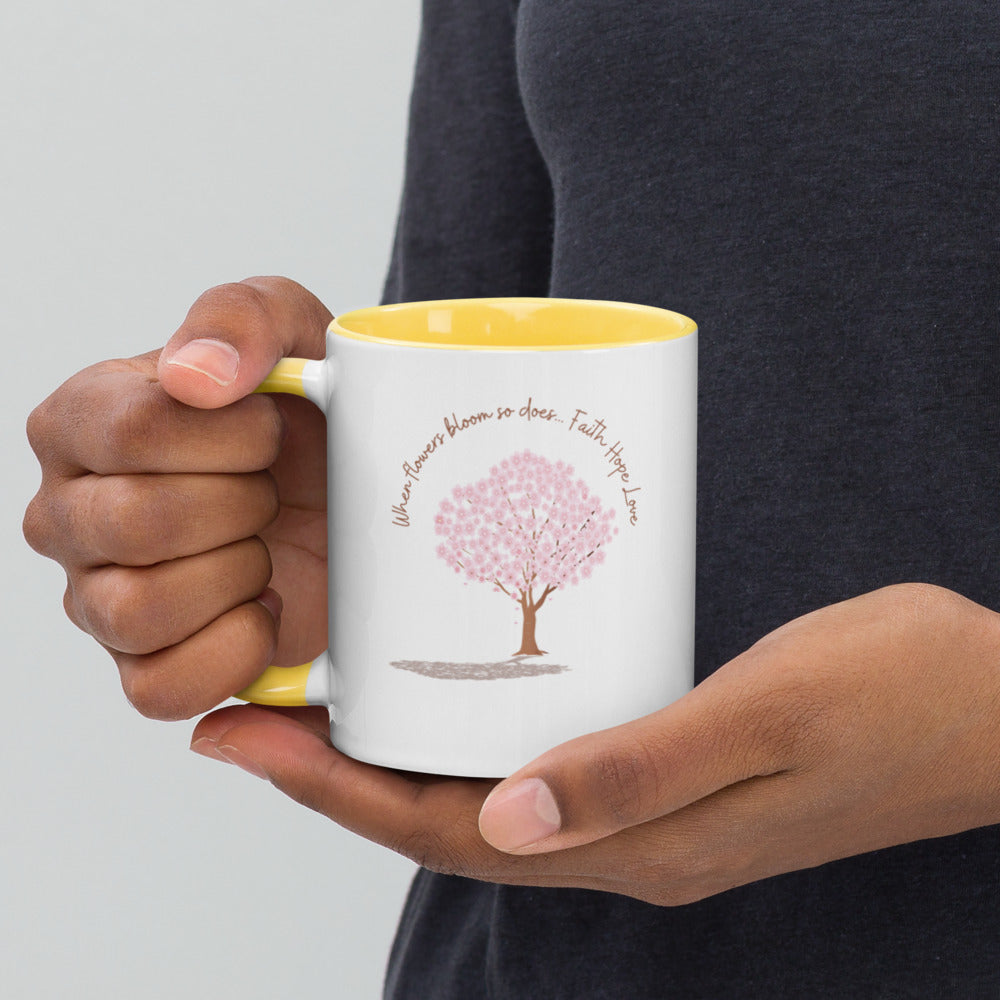 Cherry Blossom Gift - Personalised Mug With Sweet Inspirational Quote