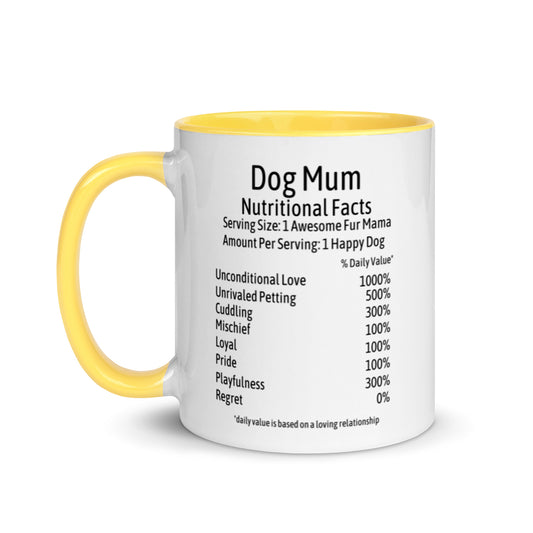 Dog Mum Mug with Color Inside