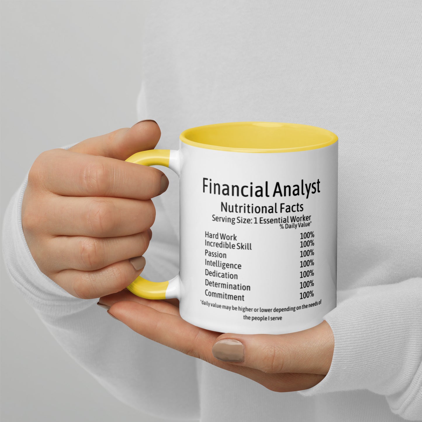 Financial Analyst Mug with Color Inside