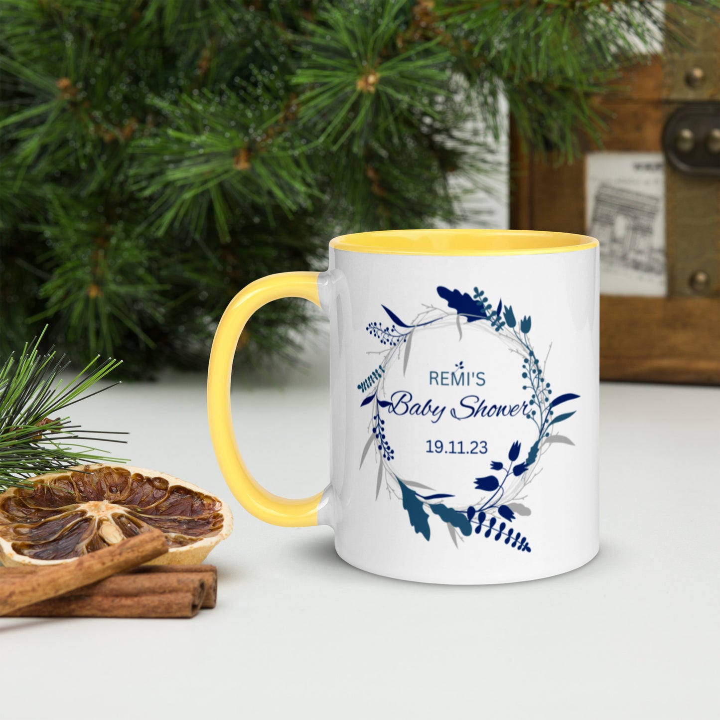 Personalized Baby Shower Mug with Color Inside