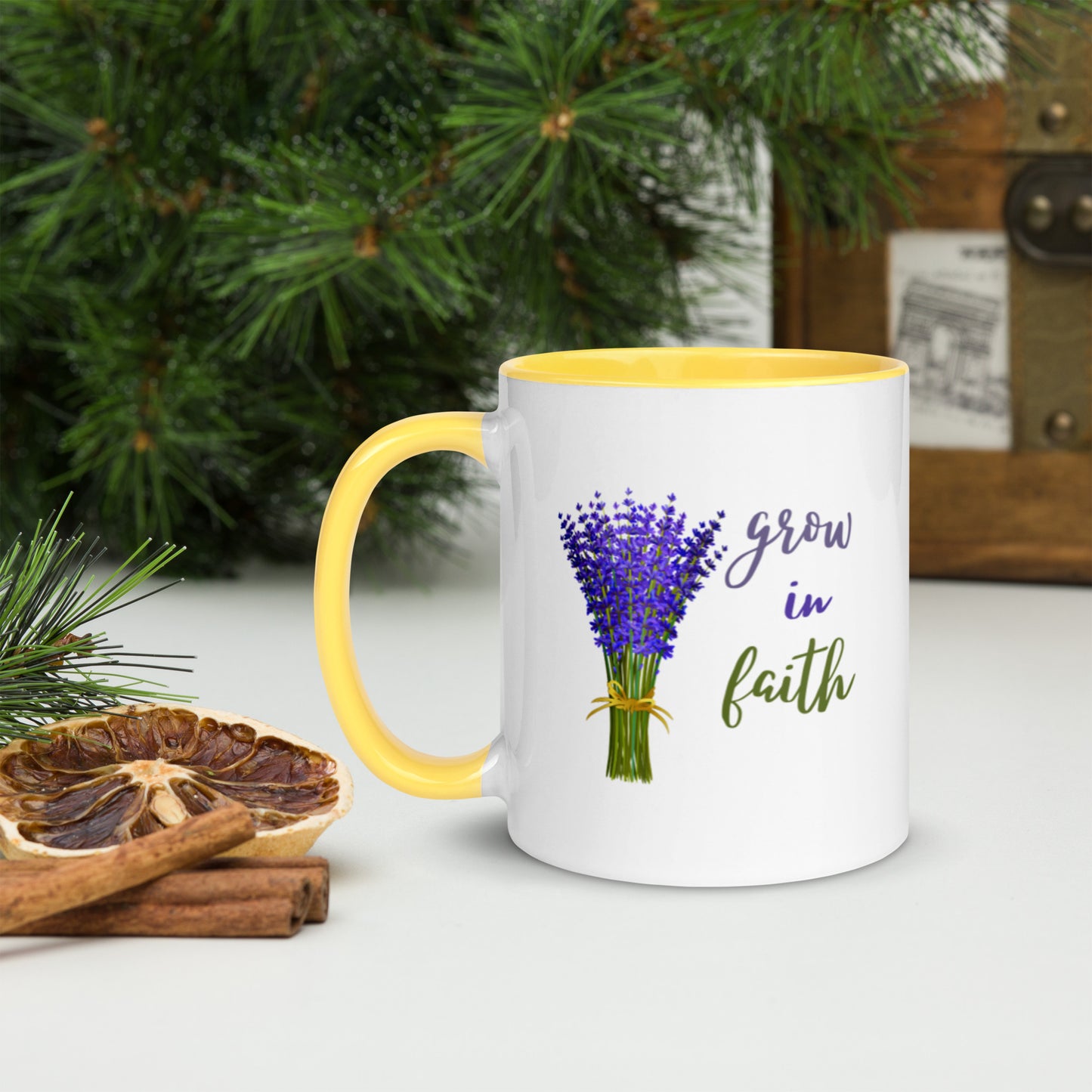 Grow In Faith Mug with Color Inside