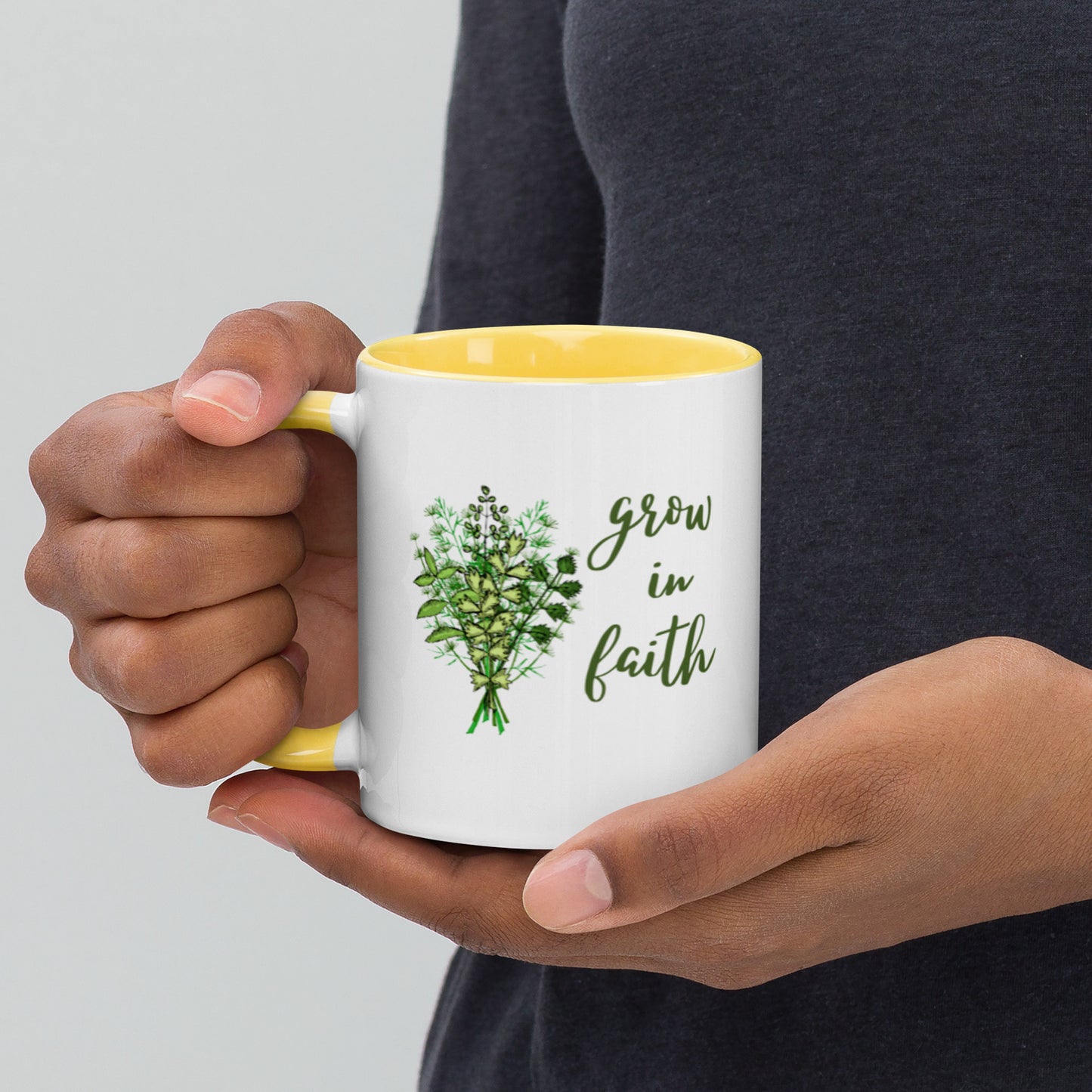 Grow In Faith Mug with Color Inside