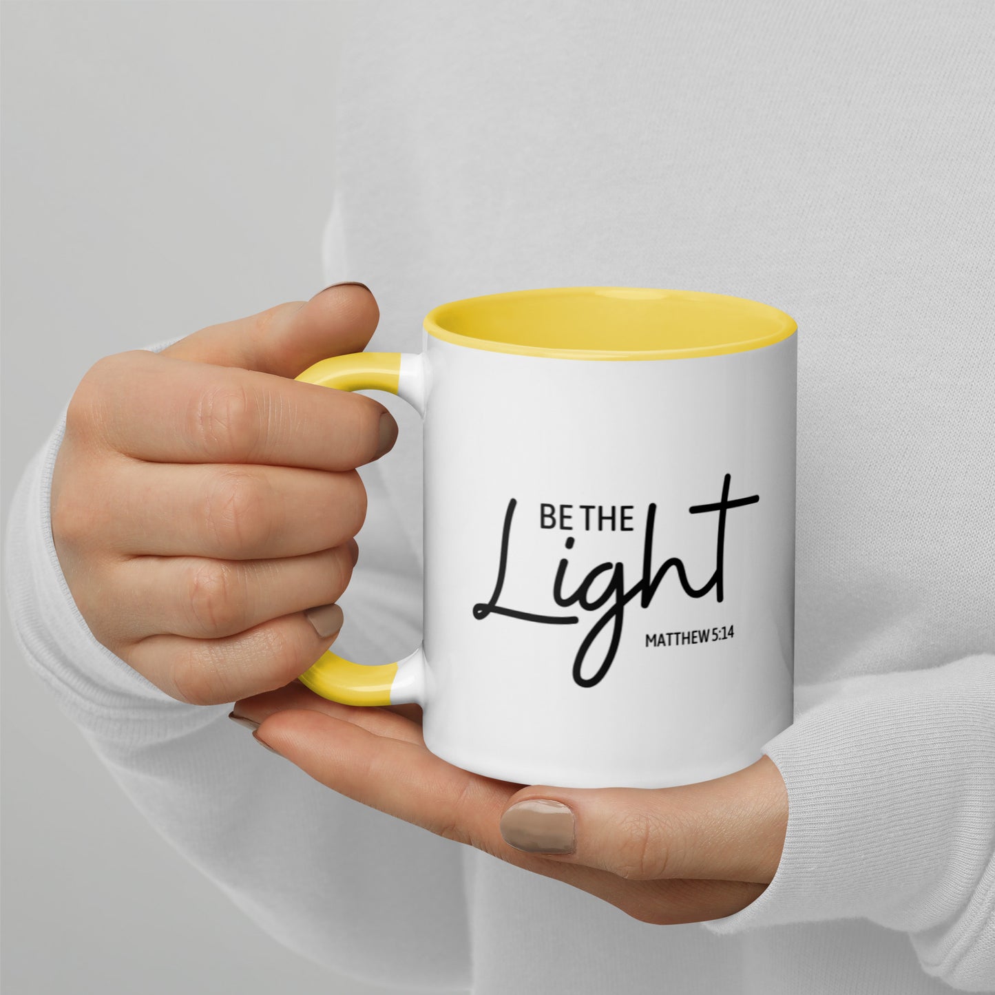 Matthew 5:14 Be The Light Mug with Color Inside