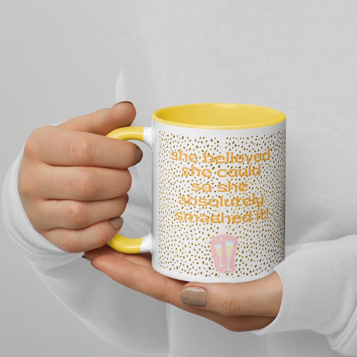 She Believed She Could So She Mug with Color Inside