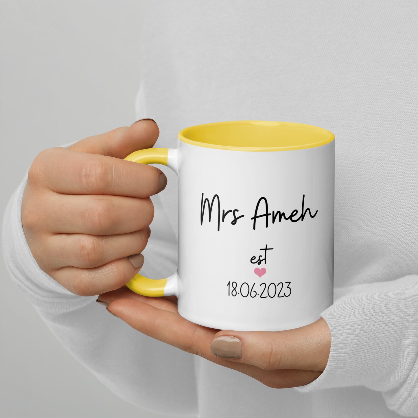 Personalised Mrs Mug Two Tone