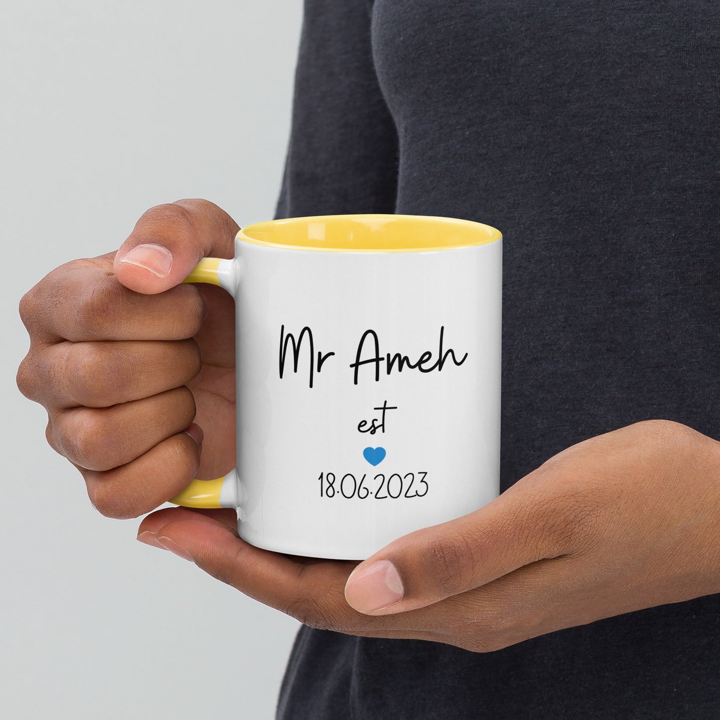 Personalised Mr Mug with Color Inside