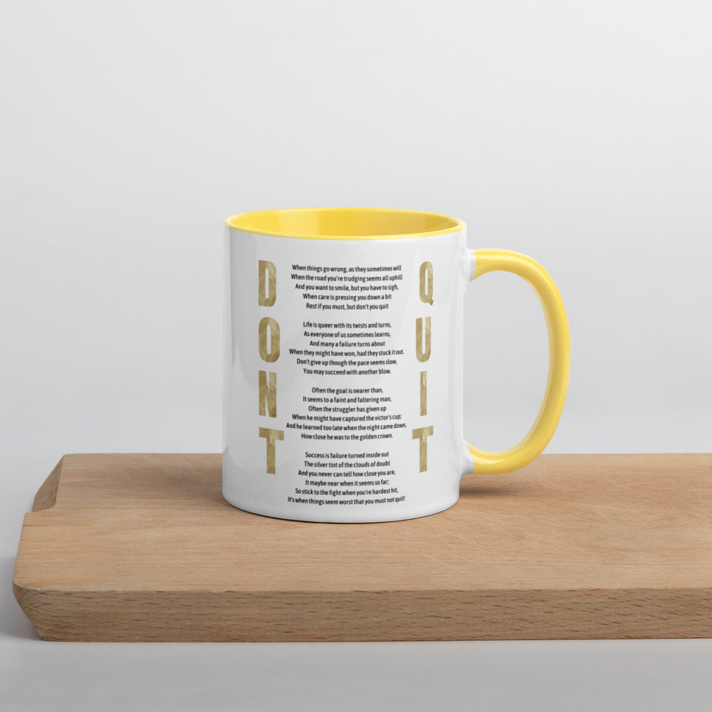Don't Quit Edgar Guest Poem  Self Confidence Two-Tone Coffee Mug
