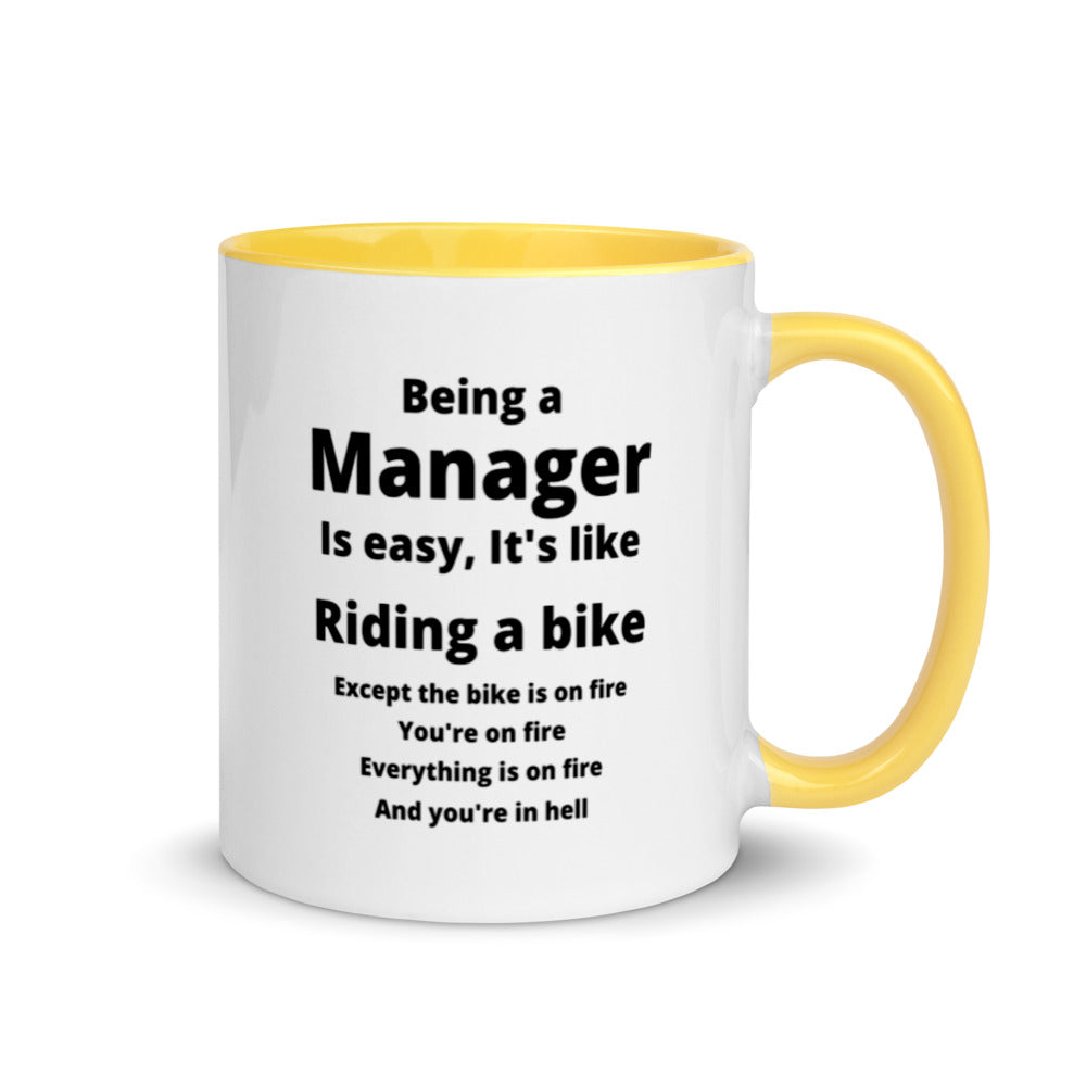 Manager Mug, with Color Inside, Being A Manager Is Easy, Ideal Gift For, Managers, Team Manager, Case Manager Gifts, Best Manager Gifts