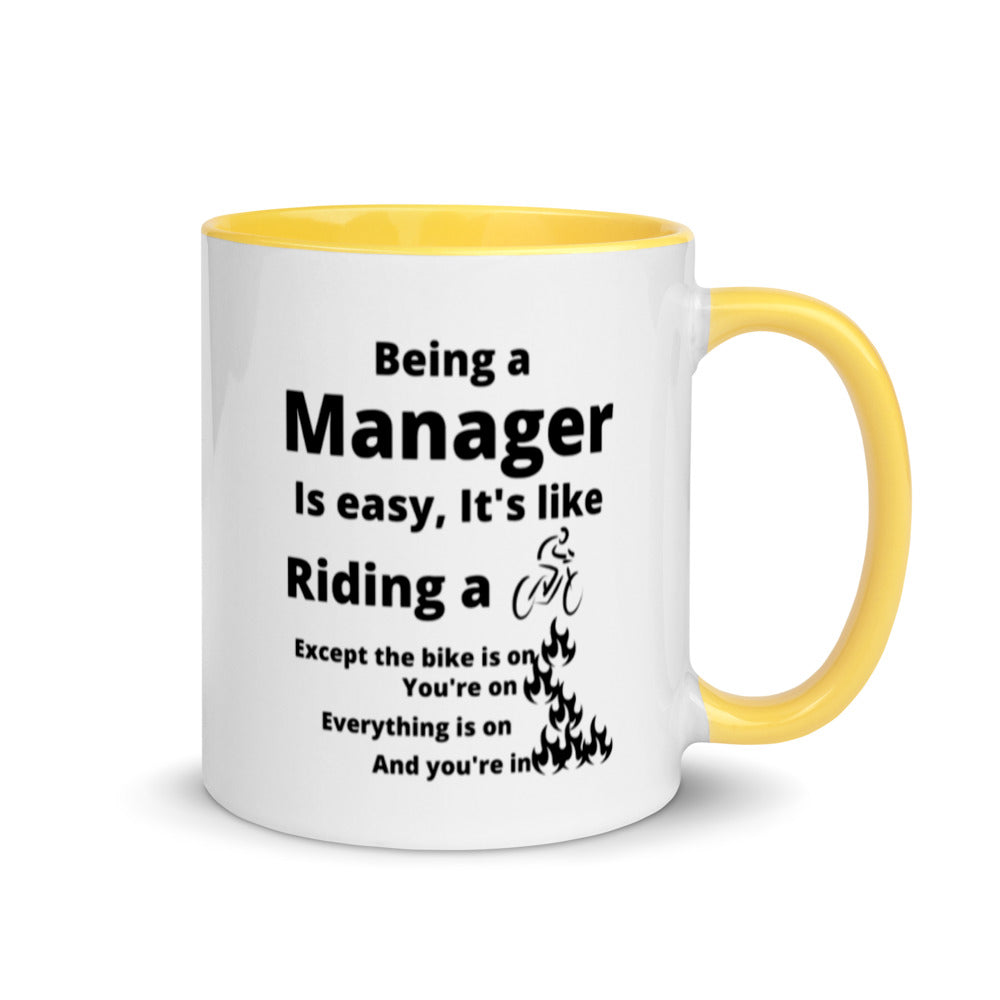 Manager Mug, with Color Inside, Being A Manager Is Easy, Ideal Gift For, Managers, Team Manager, Case Manager Gifts, Best Manager Gifts