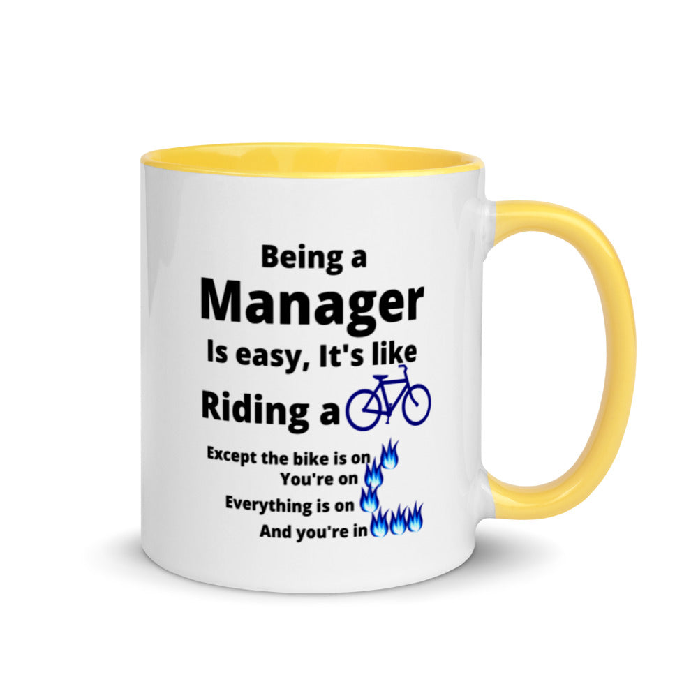 Manager Mug, with Color Inside, Being A Manager Is Easy, Ideal Gift For, Managers, Team Manager, Case Manager Gifts, Best Manager Gifts