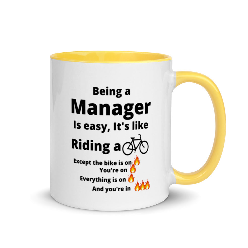 Manager Mug, with Color Inside, Being A Manager Is Easy, Ideal Gift For, Managers, Team Manager, Case Manager Gifts, Best Manager Gifts