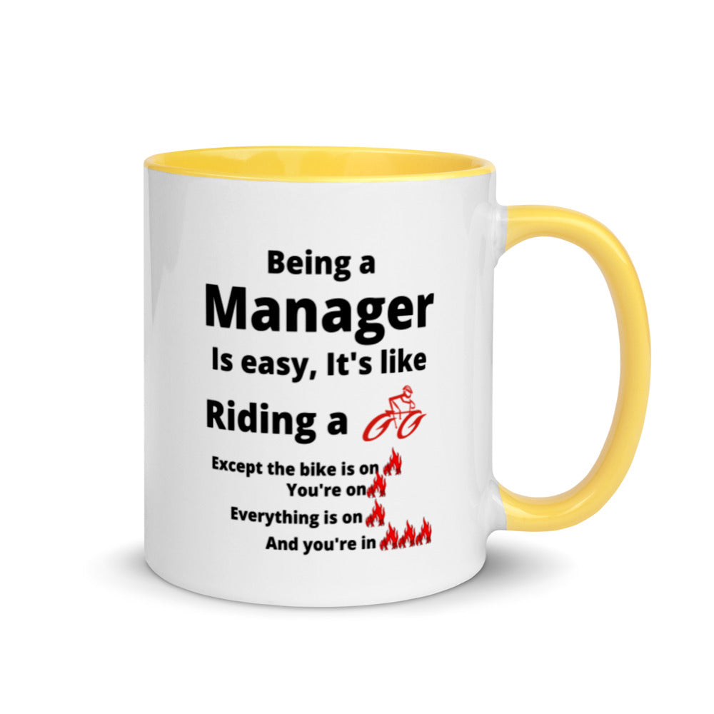 Manager Mug, with Color Inside, Being A Manager Is Easy, Ideal Gift For, Managers, Team Manager, Case Manager Gifts, Best Manager Gifts